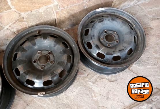 Accesorios para Autos - 4 LLANTAS DE CHAPA VW 5X100 LISTAS PARA USAR - En Venta