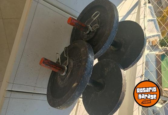 Deportes - Excelente Par de Mancuernas Macizas de 12 Kg Ideal Principiantes e Intermedios - En Venta