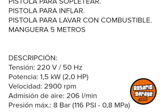 Herramientas - Compresor de aire monof�sico Bta 2hp 25 Lts. - En Venta