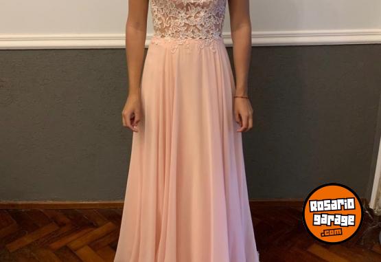 Indumentaria - Vestido de graduacion/15 largo rosa claro - En Venta