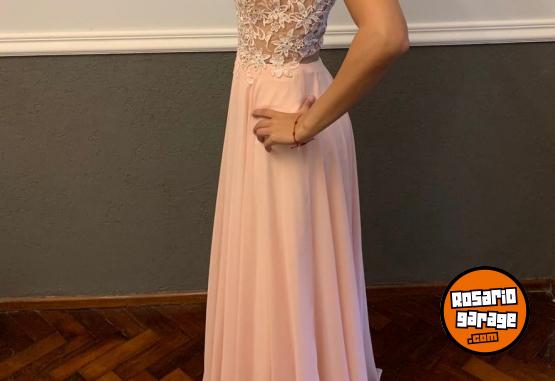 Indumentaria - Vestido de graduacion/15 largo rosa claro - En Venta