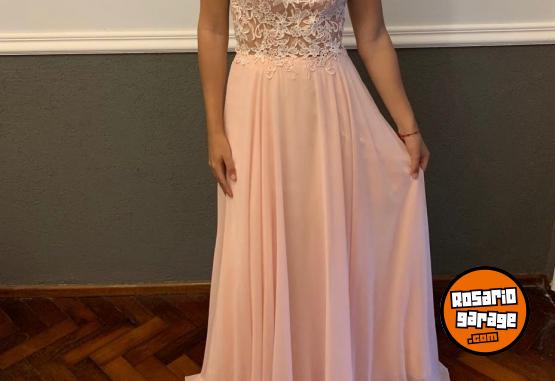 Indumentaria - Vestido de graduacion/15 largo rosa claro - En Venta