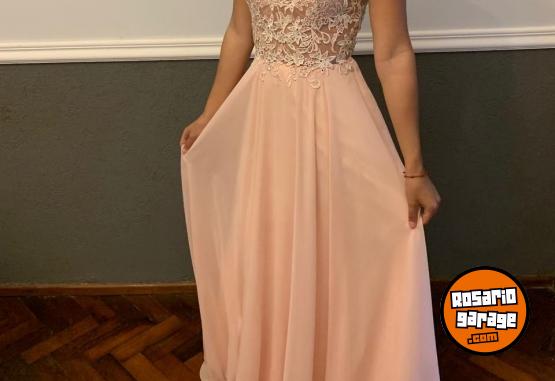 Indumentaria - Vestido de graduacion/15 largo rosa claro - En Venta