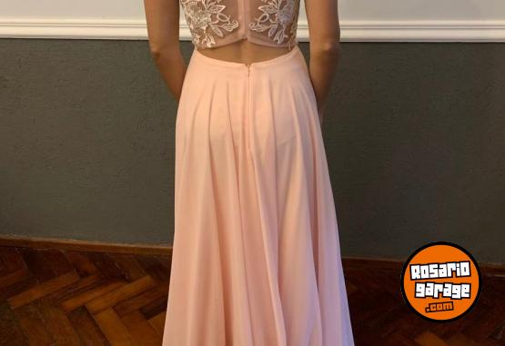 Indumentaria - Vestido de graduacion/15 largo rosa claro - En Venta