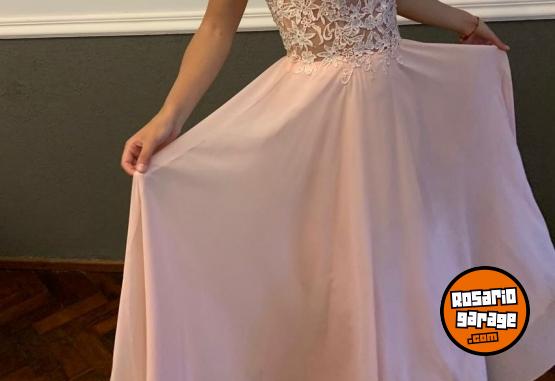Indumentaria - Vestido de graduacion/15 largo rosa claro - En Venta
