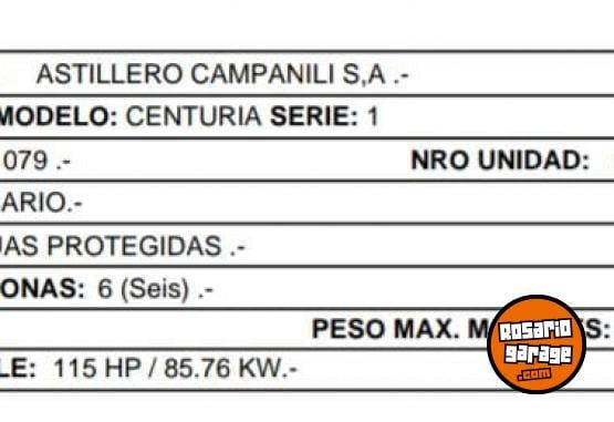 Embarcaciones - CENTURIA 1 - En Venta