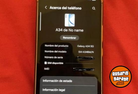 Telefonía - Samsung A34 - En Venta