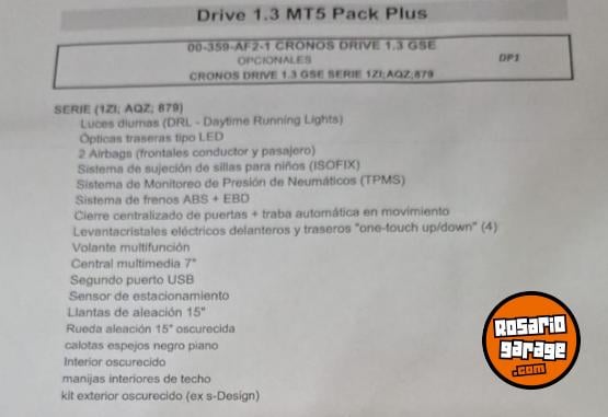 Autos - Fiat Cronos Drive Pack Plus 2026 Nafta 111Km - En Venta