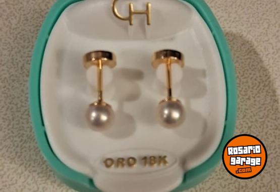 Artículos para bebé - Aros abridores 18 k perlas cultivadas - En Venta