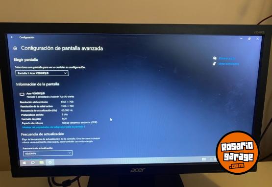 Informática - VENDO Monitor ACER V206HQL 19.5" - En Venta