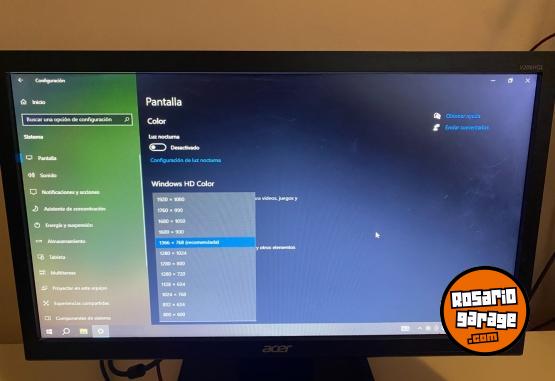 Informática - VENDO Monitor ACER V206HQL 19.5" - En Venta