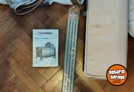 Artículos para bebé - Practicuna Carestino Viena Beige con bolso y Colchón + Protector cuna - En Venta