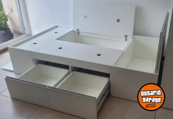 Hogar - Cama box funcional con guardado - En Venta