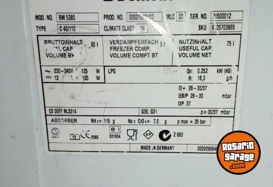 Hogar - HELADERAS TRIAL A GAS Y 220 MARCA DOMETIC Y SIANAGAS CADA UNA $ 800.000 ACEPTARIA MOTO DE TITULAR - En Venta