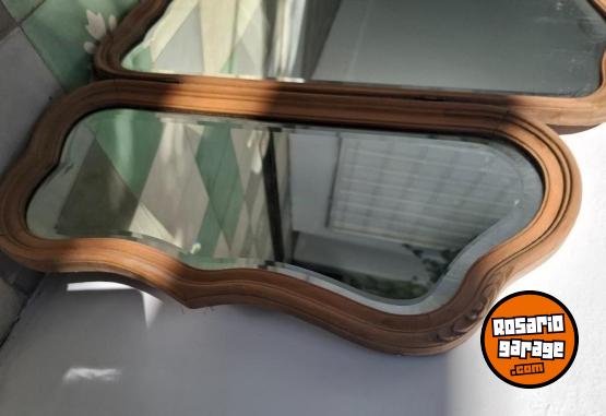 Hogar - Espejo tríptico antiguo | Cedro natural | Cristal biselado - En Venta