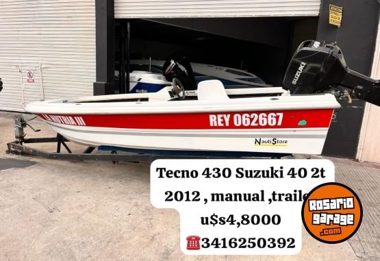 Embarcaciones - Lanchas usadas en venta tecno 430 Suzuki 40 hp 2t - En Venta