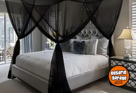 Hogar - Mosquitero Tul 4 Esquinas Cuadrado Camas Hasta 2 1/2 Plazas - En Venta