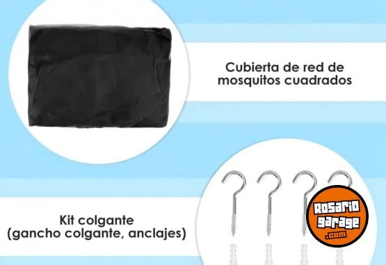 Hogar - Mosquitero Tul 4 Esquinas Cuadrado Camas Hasta 2 1/2 Plazas - En Venta
