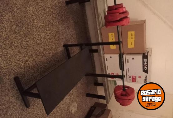 Deportes - Banco Plano + Barra + 65 kilos en Discos - En Venta