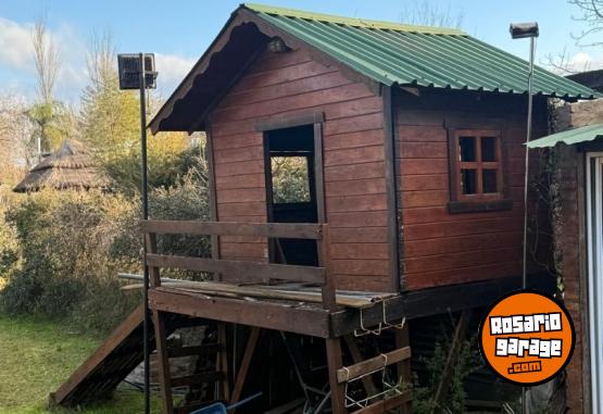 Hogar - Casita de madera infantil con puente y escaleras 3415632927 - En Venta
