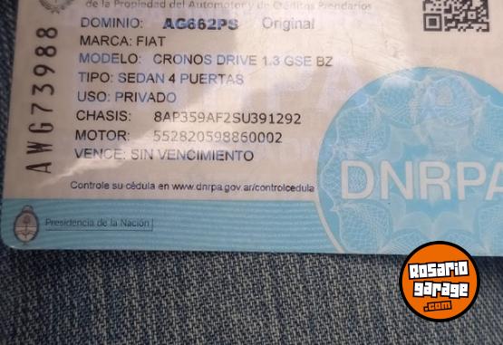 Autos - Fiat Cronos Drive 1.3 GSE BZ 2024 Nafta 52000Km - En Venta