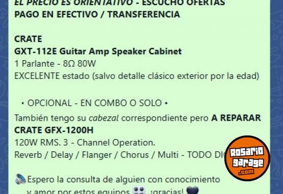 Instrumentos Musicales - Caja Crate Parlante Guitarra / Amplificador (OPCIONAL Cabezal) - En Venta