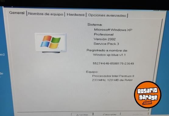Informática - CPU retro, Pentium II 233mhz, 128mb de ram. Disco IDE de 4gb - En Venta