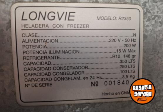 Hogar - Heladera Longvie 350 lts - En Venta