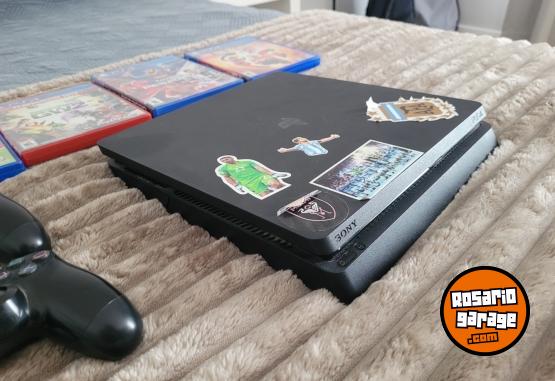 Electrónica - Playstation 4 slim con juegos y yoistickcs incluidos - En Venta