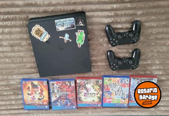 Electrónica - Playstation 4 slim con juegos y yoistickcs incluidos - En Venta