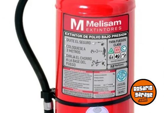 Otros - 2 Matafuegos Melisam ABC 5 kg con Sello IRAM para Hogar e Industria + 2 soportes pared - En Venta