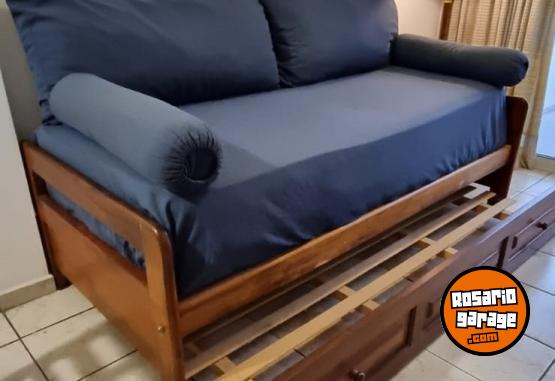 Hogar - CAMA 1 PLAZA MARINERA CON DOS COLCHONES + FUNDAS + ALMOHADONES - En Venta