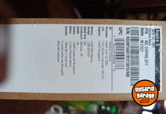 Informática - Notebook Acer Aspire 3 A315-51-389T - En Venta