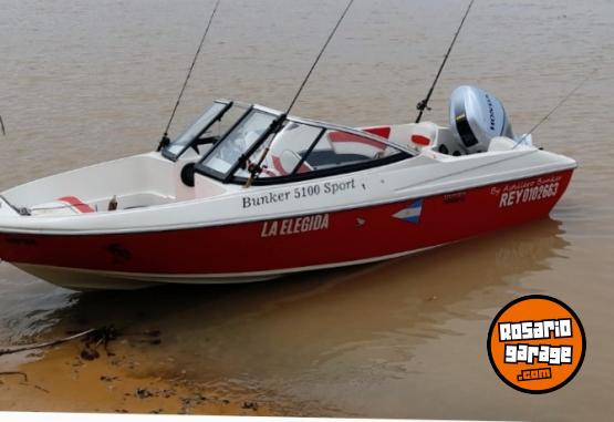 Embarcaciones - Bunker 510 con honda 60 hp 40 hs uso todo 2024 - En Venta