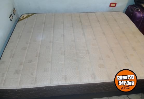 Hogar - Base sommier 2 plazas con colchon espuma - En Venta