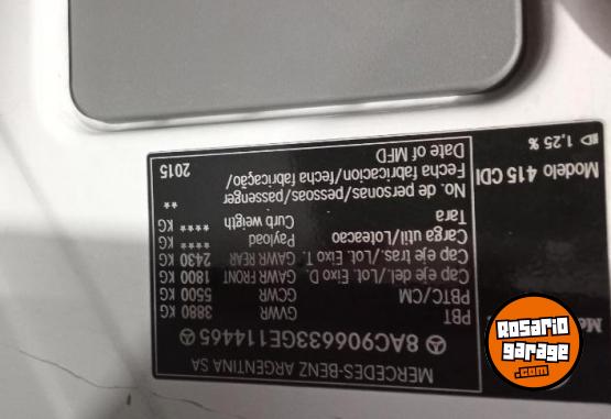 Camionetas - Mercedes Benz SPRINTER 415 3665 V2 2015 Diesel 111111Km - En Venta