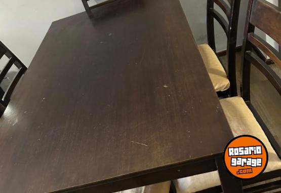 Hogar - VENDO MESA WENGE Y 6 SILLAS usadas - En Venta