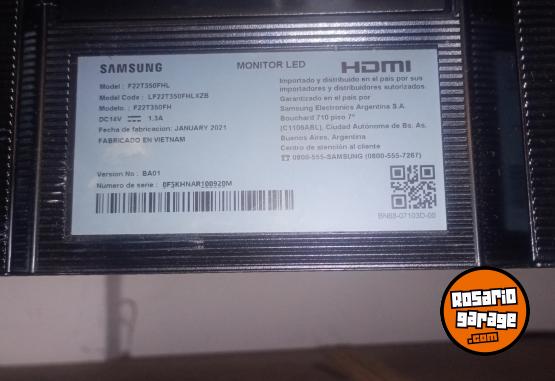 Electrónica - Monitor GAMMER LED 22 ̈ Samsung. Modelo: LF22T350 - En Venta
