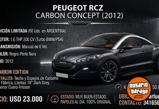 Autos - Peugeot RCZ Carbon Concept 2012 Nafta 150000Km - En Venta