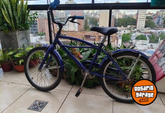 Deportes - Bicicleta R20 Juvenil/ Infantil Azul Chopper Con Rueditas (Usado) - En Venta