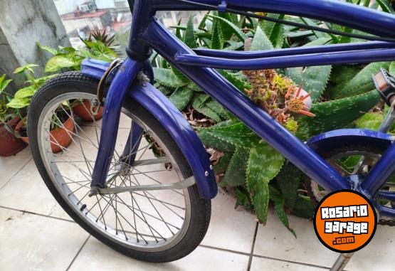 Deportes - Bicicleta R20 Juvenil/ Infantil Azul Chopper Con Rueditas (Usado) - En Venta