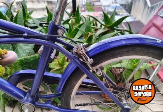 Deportes - Bicicleta R20 Juvenil/ Infantil Azul Chopper Con Rueditas (Usado) - En Venta