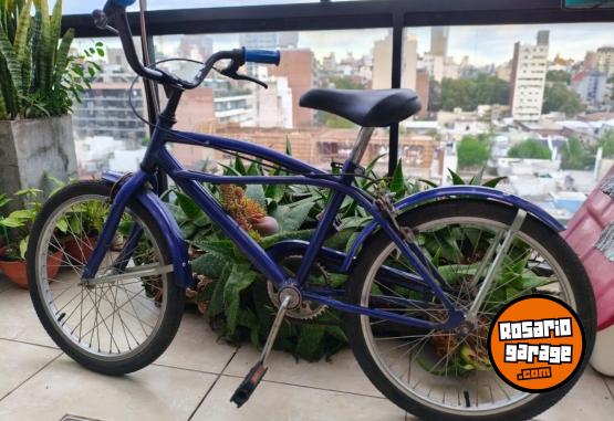 Deportes - Bicicleta R20 Juvenil/ Infantil Azul Chopper Con Rueditas (Usado) - En Venta