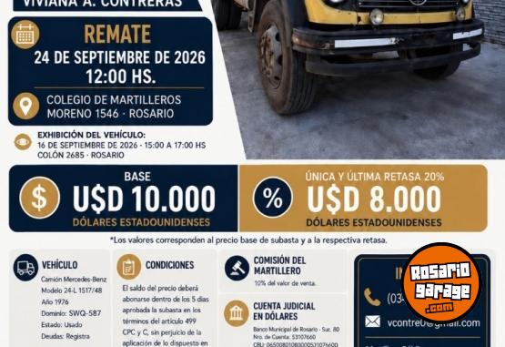 Camiones y Grúas - Camión Mercedes-Benz 1114/48 – Remate Judicial - En Venta