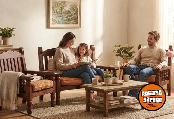 Hogar - Juego De Sillones De Algarrobo Tipo Cebolla USADO - En Venta
