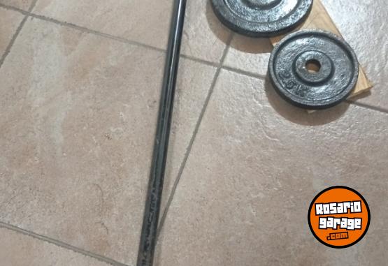 Deportes - Barra. Pesas y discos para gimnasia - En Venta