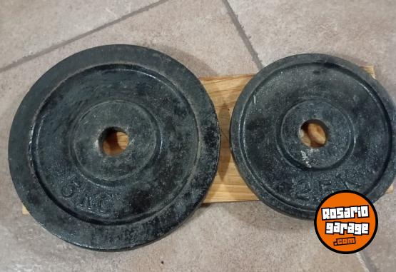 Deportes - Barra. Pesas y discos para gimnasia - En Venta
