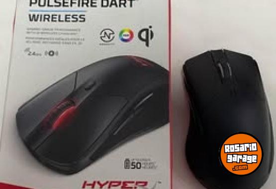 Informática - Mouse gamer de juego inalámbrico recargable HyperX Pulsefire Dart negro - En Venta
