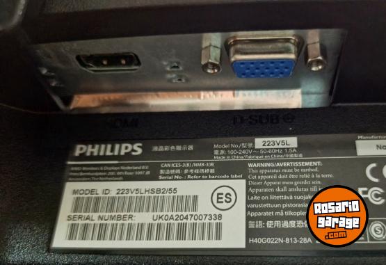 Inform�tica - MONITOR PHILIPS MODELO 223V5L - En Venta