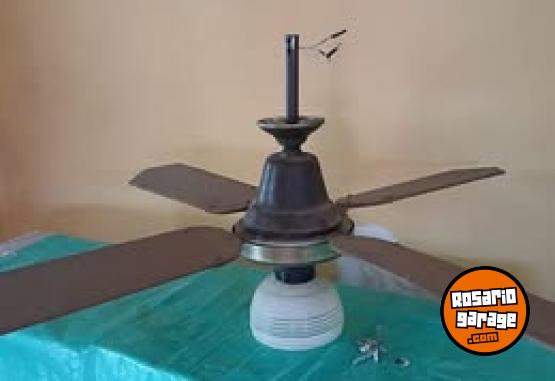 Hogar - Ventilador de techo madera 4 aspas con aplique - En Venta